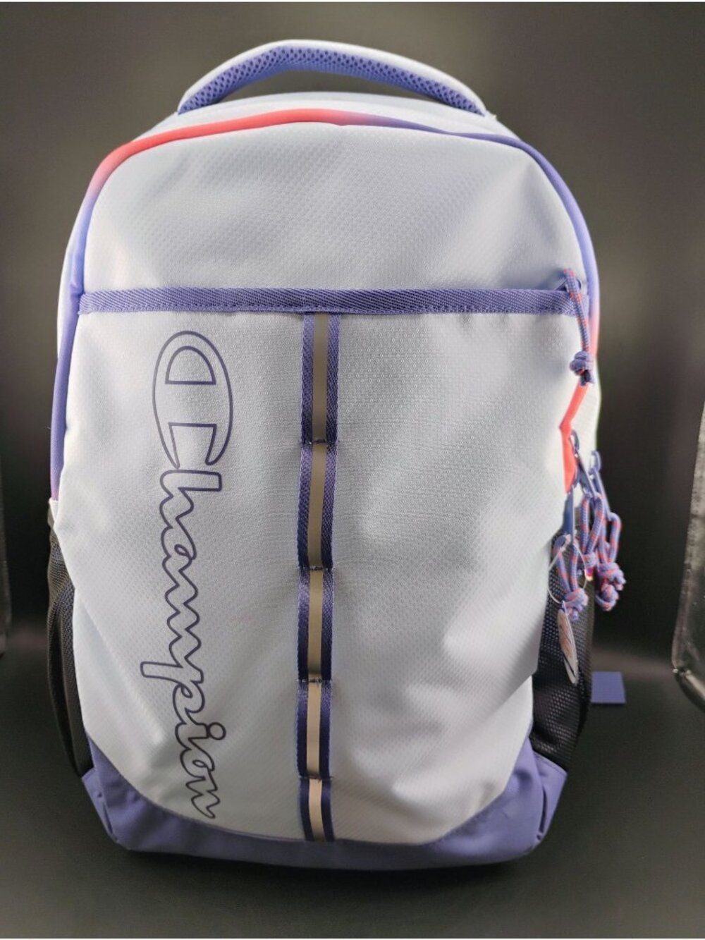 Champion Logo Backpack Purple Gradient With Laptop Compartment